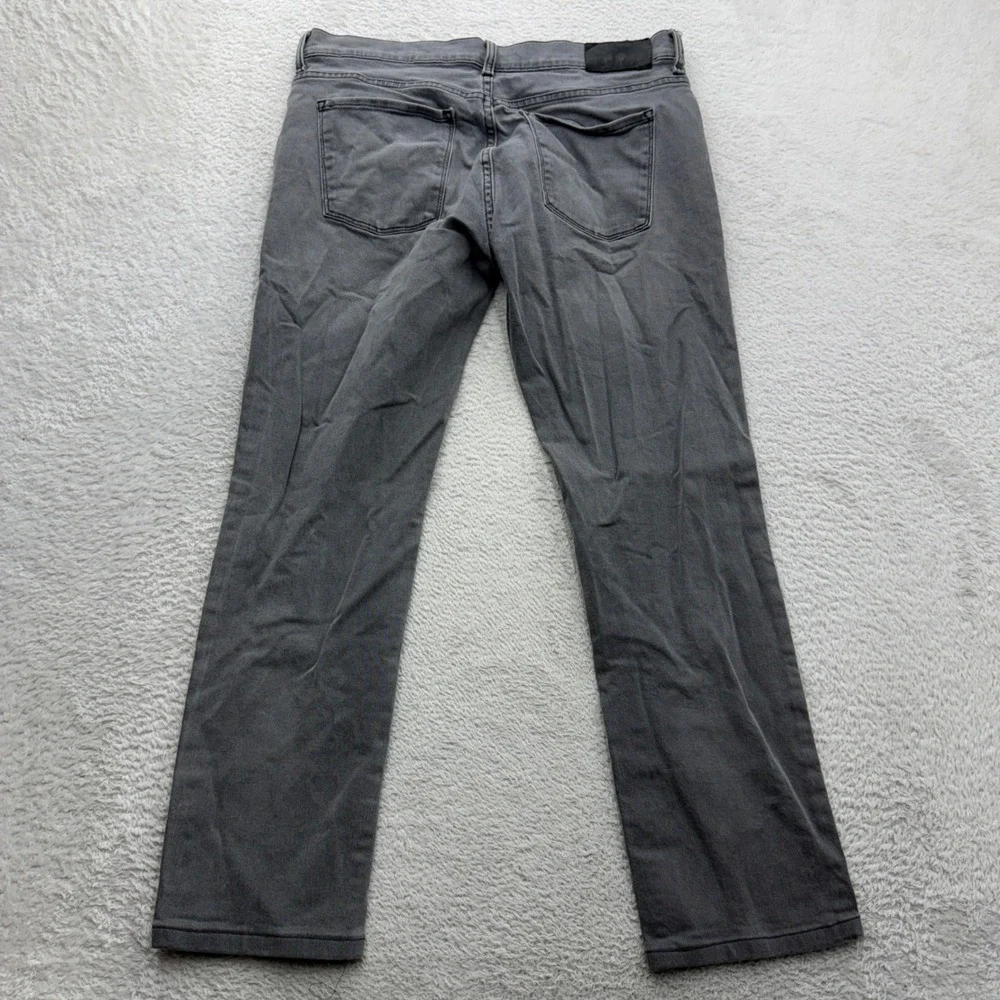 Mott & Bow Mens Slim Simon Gray Jeans 33x28 Shortened Cotton Stretch Denim